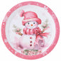 JASSEWRLY 40Pcs Christmas Snowman Disposable Paper Plates Holiday Party