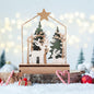 MYISUB Christmas Reindeer LED Wooden Ornaments Small 6.7x3.5x2.36 Inches