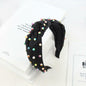 SMYAXUNW Colorful Pearl Knotted Hairband Turban Hair Accessories for Women