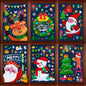 194PCS Christmas Window Clings Stickers Snowflakes Indoor Home 6 Sheets