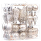 Sea Team 50-Pack Shatterproof Christmas Ball Ornaments Set Silver Xmas
