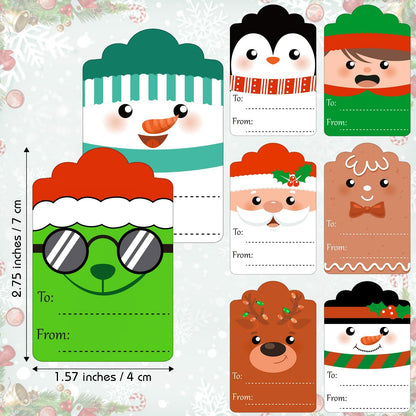 800 Pcs Christmas Gift Tag Stickers Self Adhesive Xmas Labels Cute Style