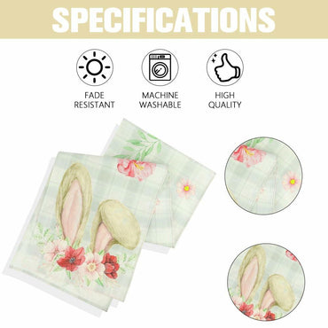 QIHOMPIB Easter Table Runner Pastel Pink Floral Boho 13x72 Inch