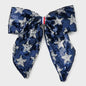 Cat & Jack Girls Americana Sequin Star Hair Bow Barrette Blue