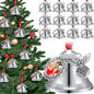 Syhood 16pcs Christmas Sublimation Bell Ornaments Red Metal Angel Frame