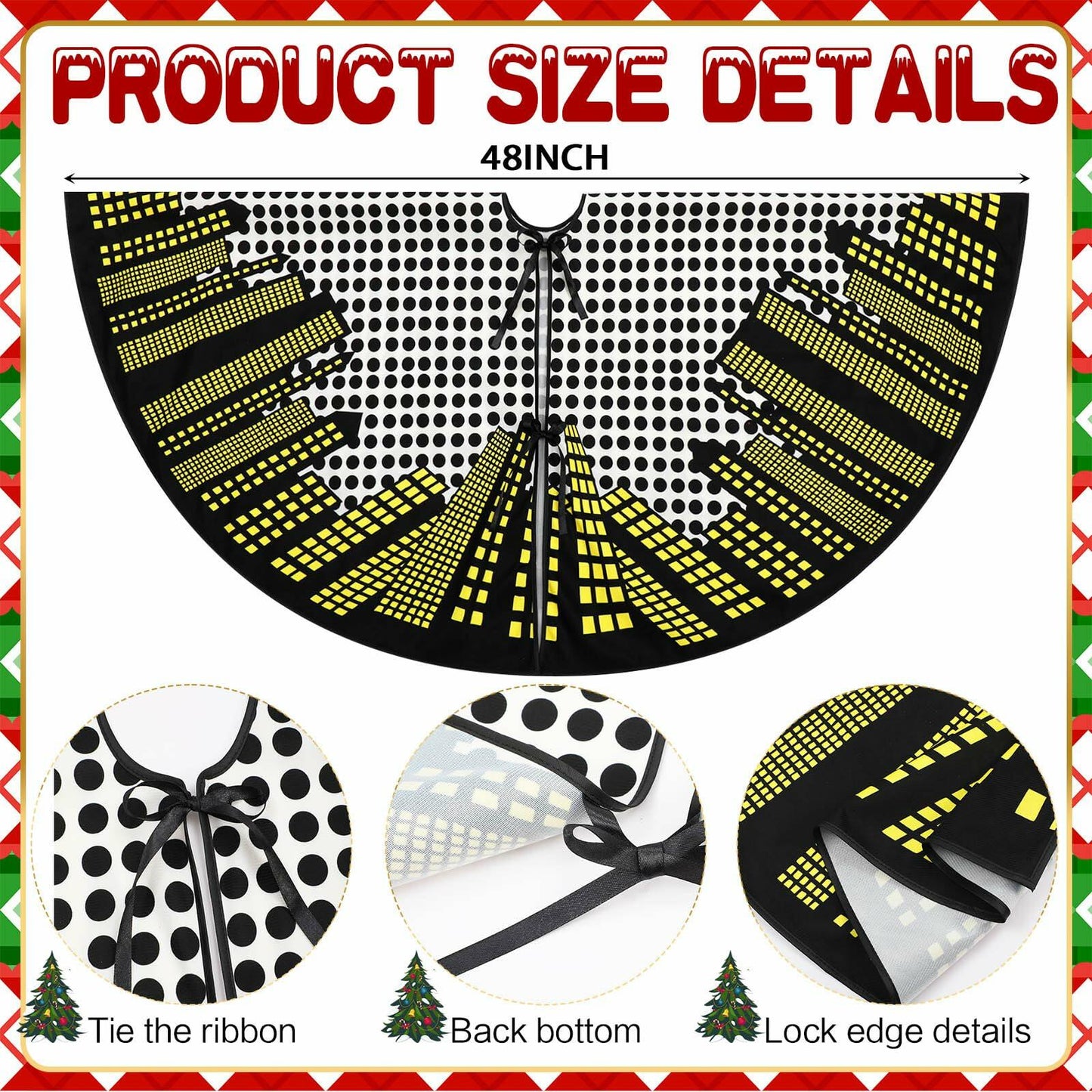 Boao Magic World Christmas Tree Skirt Vintage Envelope Design Rustic Xmas