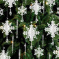 24 Pcs Snowflake Drop Ornaments Clear Decorative Hanging for Christmas Tree
