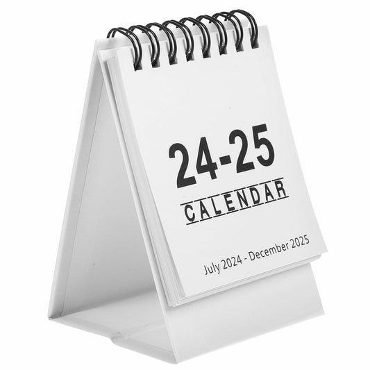 Light House Mini Desk Calendar 2024-2025 White July 2024-Dec 2025