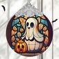 Christmas Ornament Stained Glass Ghost Holiday Decoration Unique Gift