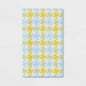 [Like New] Room Essentials Waffle Houndstooth Hand Towel Green/Blue Pack of 12