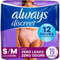 Always Discreet Max Small Underwear 19 Count Size S