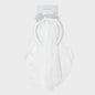Bride Headband with Veil White Wedding Bridal Hair Accessory