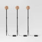 [Like New] Threshold 3pk Sphere Burst Battery LED Outdoor Light Stakes Black/Clear