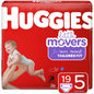 Huggies Little Movers Diapers Step 5 27+ lb 19 Ct Jumbo Pack Size 5