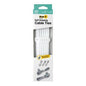 Wrap-It Cable Ties 6" & 9" White 24pk Self-Gripping Cable Management