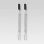 Room Essentials Stainless Steel Extension Forks 2pk Black Polypropylene Handle