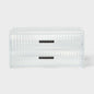 [Like New] Threshold Clear Ribbed Acrylic Stacking Drawers Organizer