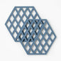 Figmint Silicone Trivet Heat-Resistant 8" Square Blue