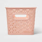 Room Essentials Y-Weave Half Medium Decorative Storage Basket Metallic Blush