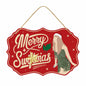 Funny Christmas Wood Door Sign Holiday Decor Welcome Front Door Hanging