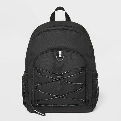 Art class Kids 16" Bungee Backpack Black Adjustable Strap Size 16"