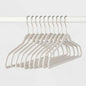 Brightroom 10pk White Velvet Flocked Hangers Clothes Sweaters Dresses Shirts