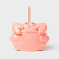 Sun Squad Figural Crab Tumbler Plastic 20 fl oz Cold Beverages Pink