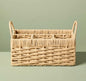 Woven Flatware Caddy Organizer Storage Basket 7x7.5x11.75 Paper Iron
