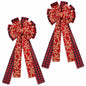 cobee 2Pcs Large Red Velvet Bow Decoration for Door Wall Fence