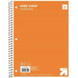 Up&up™ Spiral Notebook 1 Subject Wide Ruled Orange 70 Pages Perforated 3 Hole