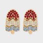 Americana Popsicle Drop Earrings Red White Blue Patriotic Jewelry