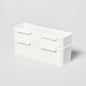 Brightroom Long Cart Divider Cups 11.22" White Set of 2 Plastic Organizer