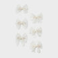 Wild Fable Sheer Hair Bow Clip Set 6pc Ivory White