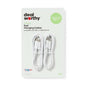 Dealworthy USB-C to USB-C Charging Cable 3ft White 2pk Male-To-Male Connector
