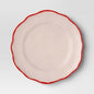 Threshold™ Valentine Stoneware Appetizer Plate 7" Pink Red Rim