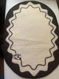 Mohawk Home Black White Oval Indoor Rug 24x36 Diamond Pattern