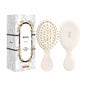 [Like New] RHOS Mini Hair Brush Travel Size Soft Bristles Beige 1 Pack