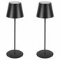 sunzone Cordless RGB Table Lamp 2 Pack Rechargeable Dimmable Black
