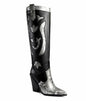 ANN CREEK Women’s Boma Western Knee-High Boots Black/White Snake 6.5