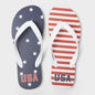 Goodfellow & Co Men's Brent Americana Flip Flop Sandals Red/White Size M 9/10
