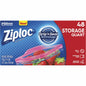 Ziploc Double Zipper Storage Bags Clear Plastic 0.6 lbs Size 2.5