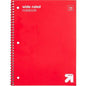 up&up Spiral Notebook Wide Ruled 1 Subject 70 Pages Red 3 Hole Punched