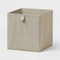 Brightroom Fabric Bin Basket Set 11" Griege Open-Top 10.5x11x10