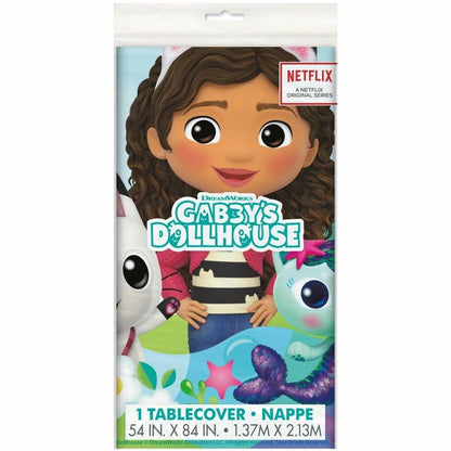 Unique Gabby's Dollhouse Plastic Table Cover 54x84 Inch Party Decor