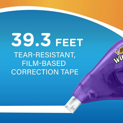 Bic Wite-Out Brand Correction Tape White 39.3 Feet 2-Count
