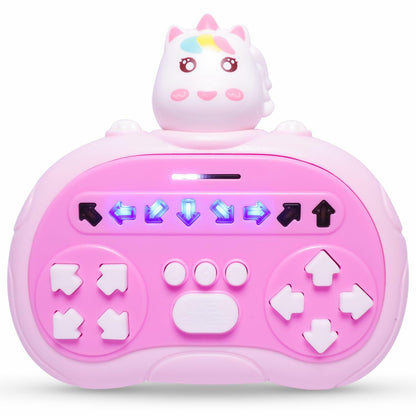 [Like New] ROUSKY Hand-Held Rhythm Master Dance Machine Educational Toy Unicorn Yellow