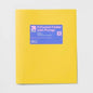 up&up 2 Pocket Plastic Folder with Prongs Yellow Polypropylene 50 Sheet Capacity