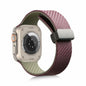 LYSMVIVI Carbon Fiber Silicone Apple Watch Band Pale Cerulean/Black