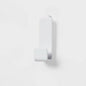 Brightroom Pegboard Single Hooks Adjustable Storage White Set of 2 Plastic