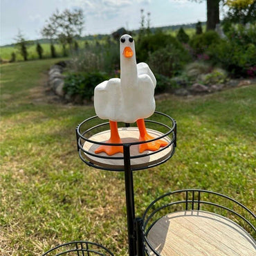 Hoxxu Funny Duck Figurine Resin Desk Garden Ornament Decorative Gift
